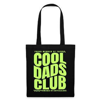 Fête des pères cadeau papa - Club des papas cool - Sac en tissu - noir - Devant
