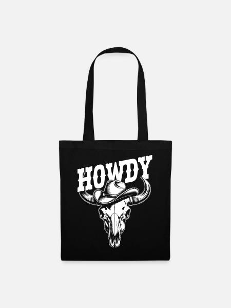 Howdy Western - Stoffbeutel - Schwarz