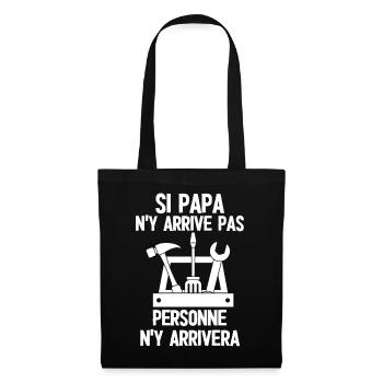 Père bricoleur sans faille - Sac en tissu - noir - Devant