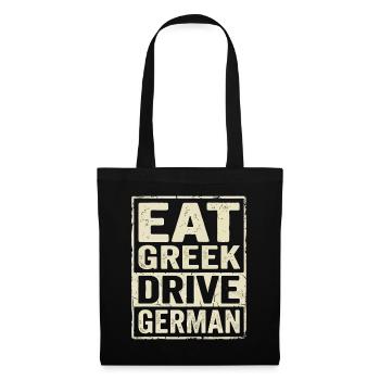 Eat Greek Drive English - Tote Bag - black - Front
