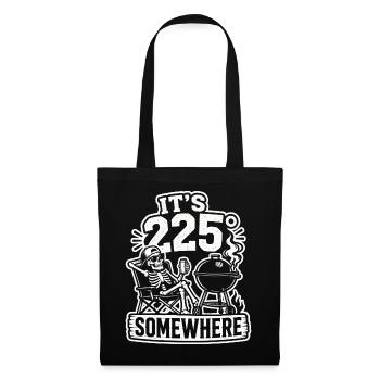 Il fait 225° quelque part squelette barbecue - Sac en tissu - noir - Devant