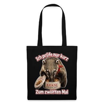 Ich prüfe nur kurz, Zum zwölften Mal - Stoffbeutel - Schwarz - Vorne
