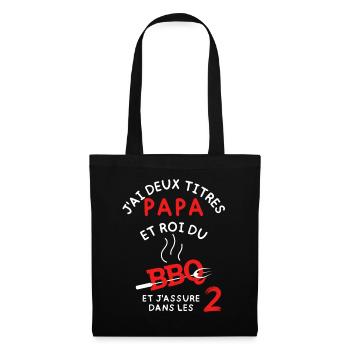 Papa et Moi BBQ 2: J'assure au Grill - Sac en tissu - noir - Devant