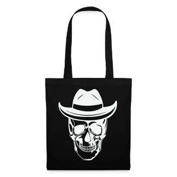 Skull with sunglasses - Tote Bag - black - Front