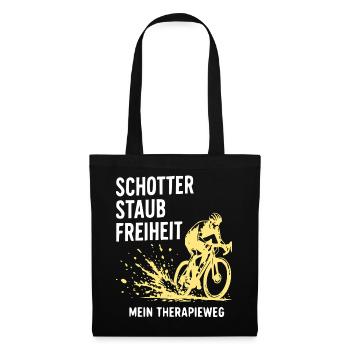 Schotter Freiheit – Mein Therapieweg - Stoffbeutel - Schwarz - Vorne