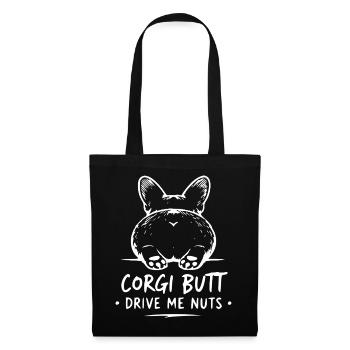 Le derrière du corgi me rend fou - Sac en tissu - noir - Devant