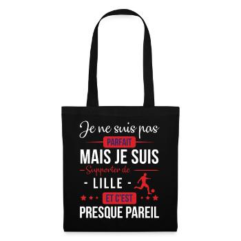 Je Ne Suis Pas Parfait Mais Je Suis Supporter D... - Sac en tissu - noir - Devant