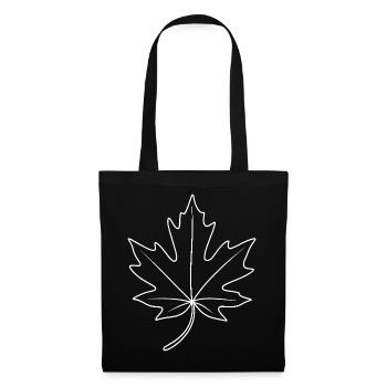 Maple Leaf Contour Design - Tote Bag - black - Front