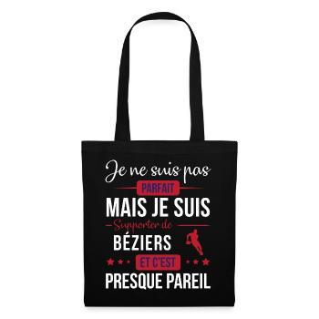 Je Ne Suis Pas Parfait Mais Je Suis Supporter D... - Sac en tissu - noir - Devant