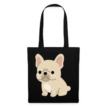 Charming French Bulldog Illustration - Tote Bag - black - Front
