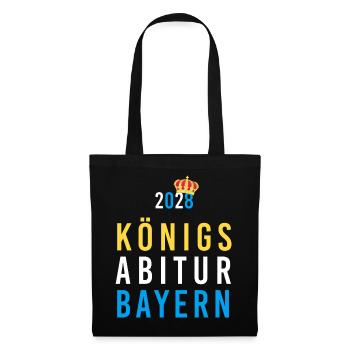 Königs Abitur Bayern 2028 Abi Krone - Stoffbeutel - Schwarz - Vorne