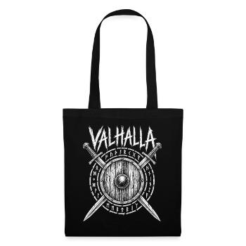 Valhalla – Schild und Schwerter - Stoffbeutel - Schwarz - Vorne
