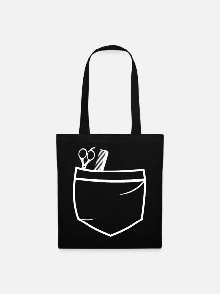 Friseur pockets - Stoffbeutel - Schwarz