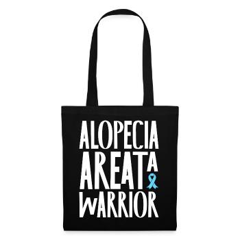 Alopecia Areata - Kämpfer mit Stolz - Stoffbeutel - Schwarz - Vorne