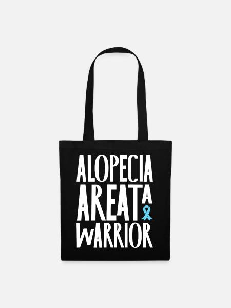 Alopecia Areata - Kämpfer mit Stolz - Stoffbeutel - Schwarz