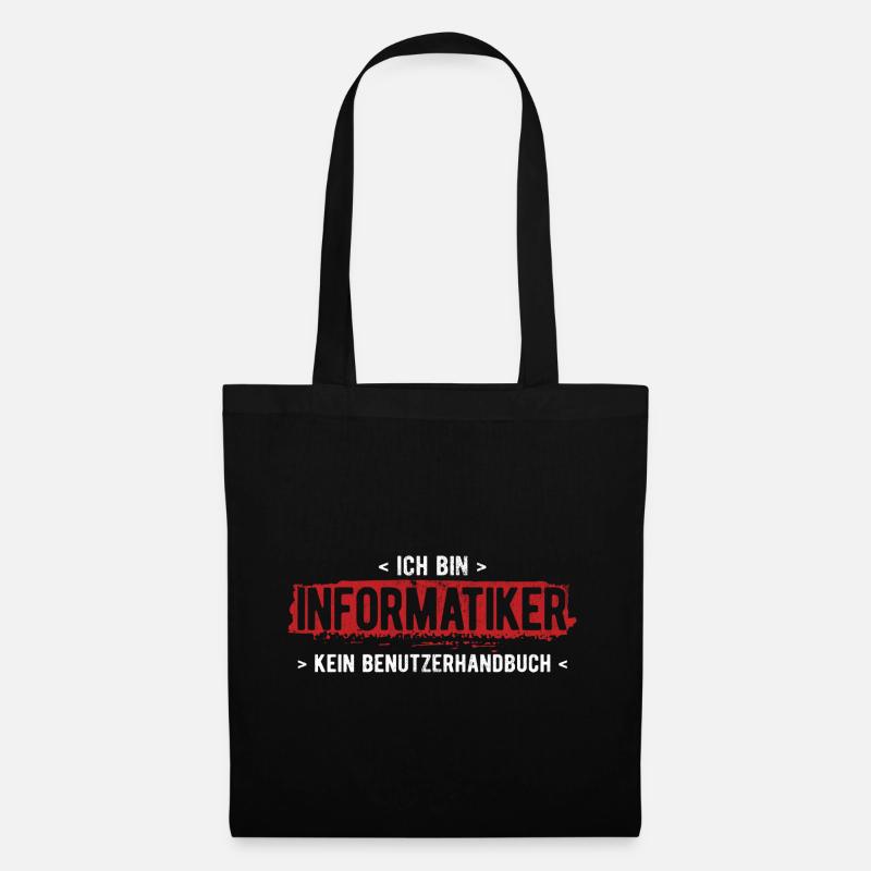 Bin Informatiker Kein Handbuch Computer Informatik - Stoffbeutel - Schwarz