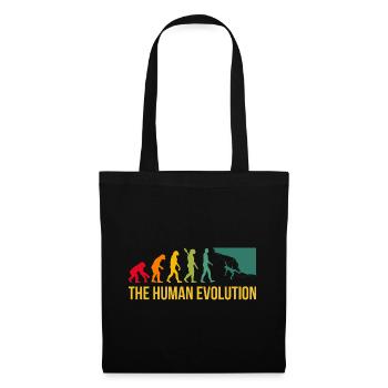 Evolution Graphic Climbing Climber Bouldering Boul - Stoffbeutel - Schwarz - Vorne