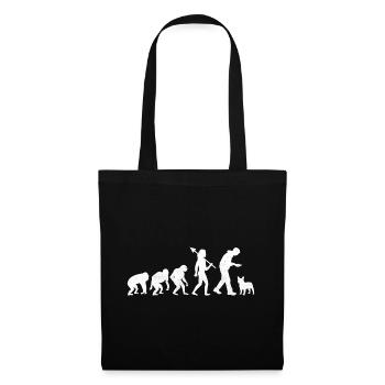 Evolution Bouledogue Français Frenchie Dog Lover Bulldo - Sac en tissu - noir - Devant