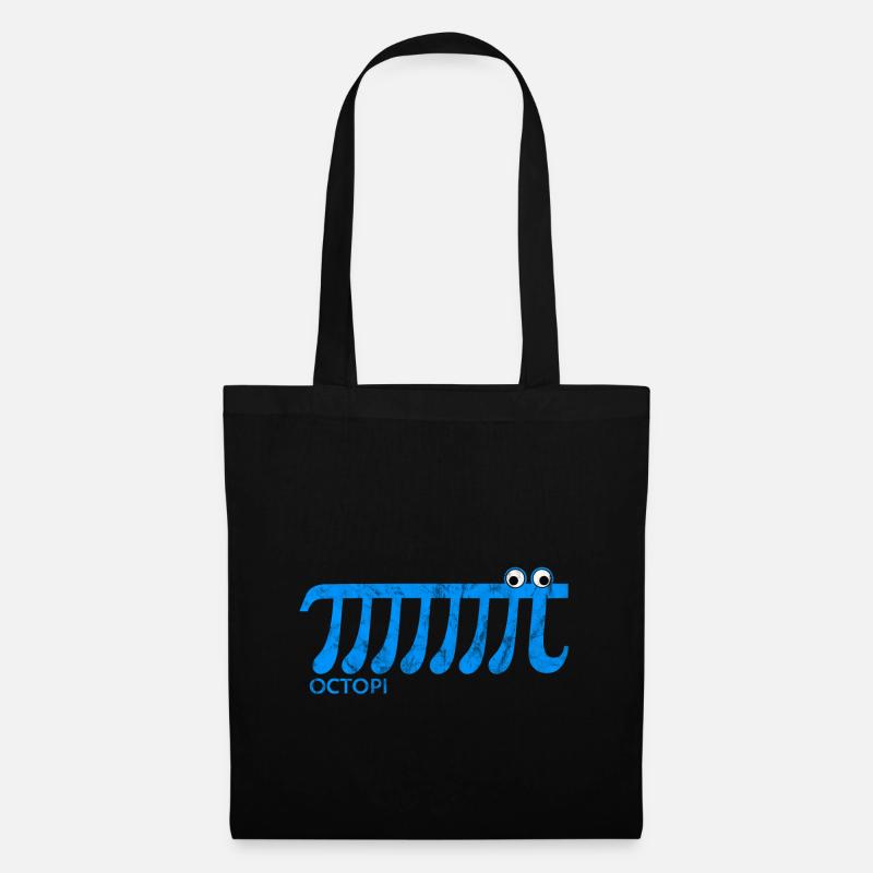 Octopi, Pi, Mathe, Mathematik, Humor - Stoffbeutel - Schwarz