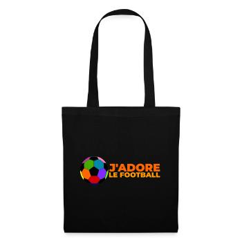 J'adore le football - Sac en tissu - noir - Devant