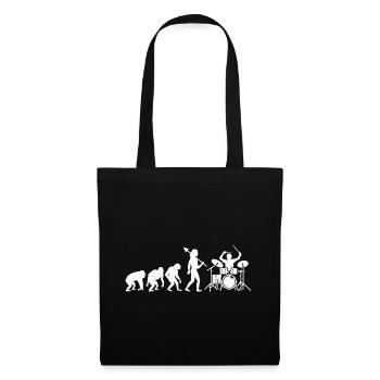 Drummer Evolution Drum Music Lover Drumming Drumme - Sac en tissu - noir - Devant