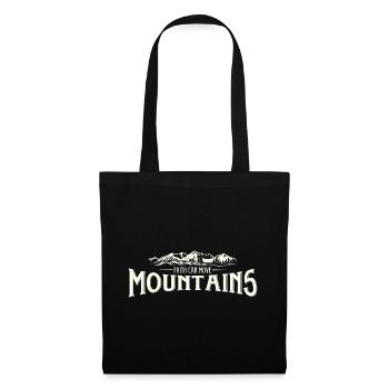 Faith can move Mountains, christliches Geschenk. - Stoffbeutel - Schwarz - Vorne