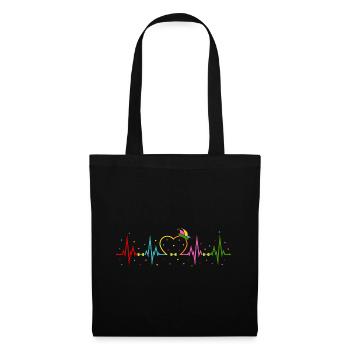Carnival Confetti Heartbeat - Tote Bag - black - Front
