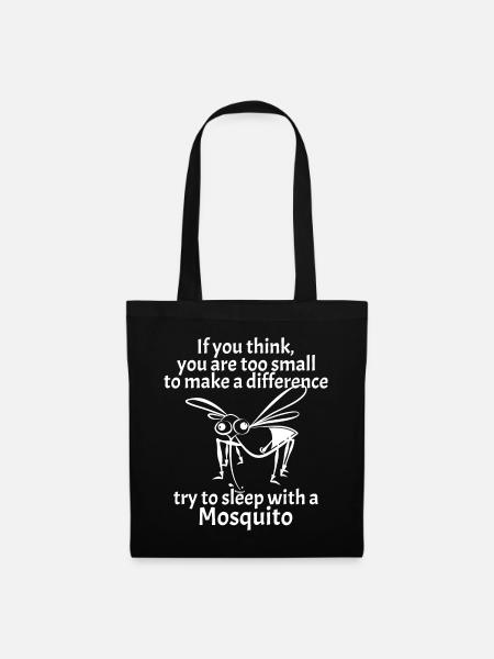 Sleep with a Mosquito - Mosquitoes are the devil - Tote Bag - black