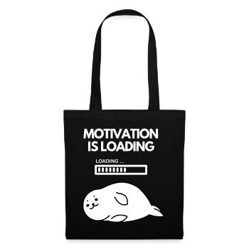 motivation sommeil chargé disant cadeau fatigué - Sac en tissu - noir - Devant