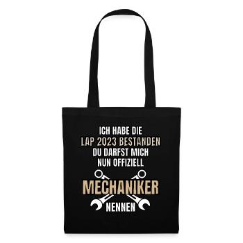 Mechaniker Ausbildung 2023 bestanden für Lehrlinge - Stoffbeutel - Schwarz - Vorne