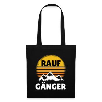 Raufgänger für Wanderer beim Wandern in den Bergen - Stoffbeutel - Schwarz - Vorne