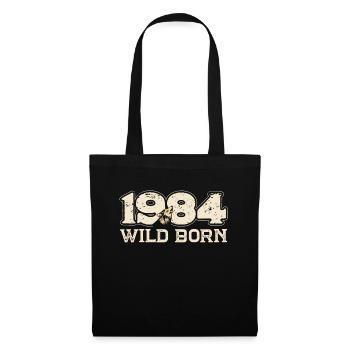 1984 BC Wild born - 1984 Cadeau d’anniversaire - Sac en tissu - noir - Devant