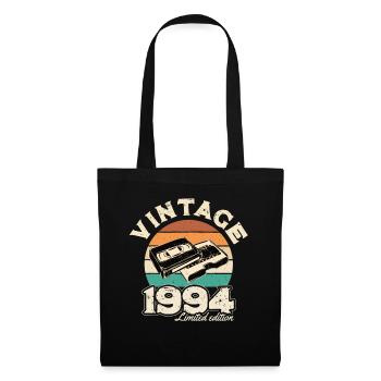 1994 Retro sunset videotape - 1994 Birthday gift - Tote Bag - black - Front