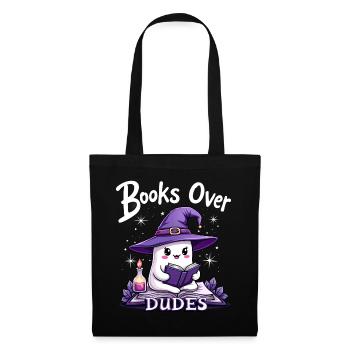 Ghost Woman Loves Reading Halloween - Tote Bag - black - Front
