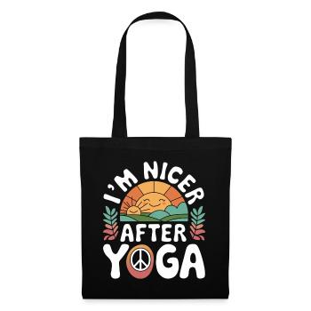 I'm Nicer After Yoga 14 - Stoffbeutel - Schwarz - Vorne