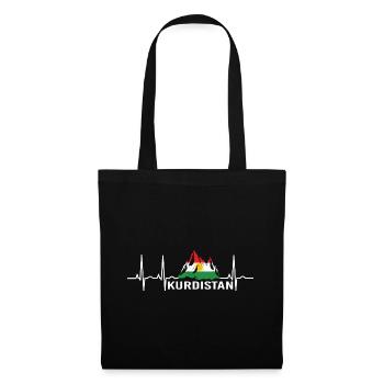 Drapeau du Kurdistan Bakur Bashur Rojava Rojhlt Newroz - Sac en tissu - noir - Devant
