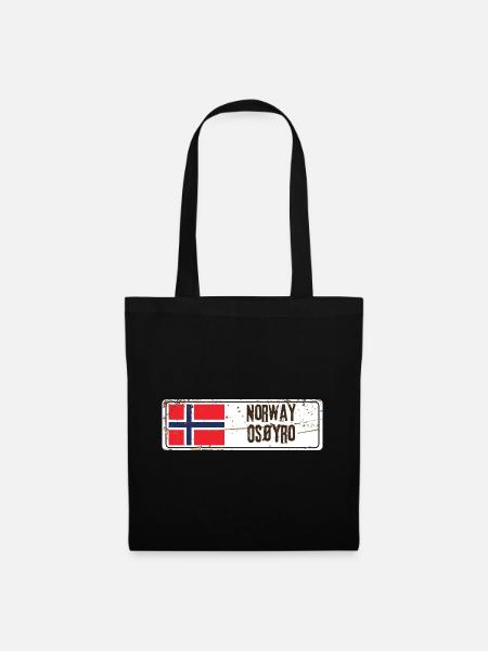 Osoyro Norwegen Flagge - Stoffbeutel - Schwarz