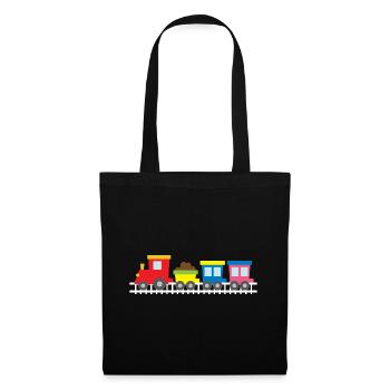 Locomotive de jouet Enfant - Sac en tissu - noir - Devant