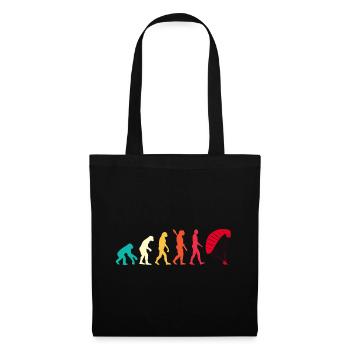 Evolution Graphic Paragliding Paraglider Skydiver - Stoffbeutel - Schwarz - Vorne