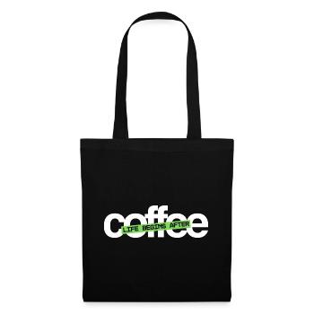 Funny Life Quote Life Begins After Coffee - Tote Bag - black - Front