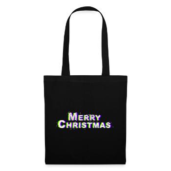 Merry Christmas Glitch - Tote Bag - black - Front