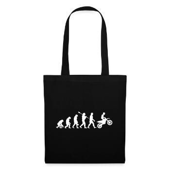 Evolution Graphic Dirt Biker Motorcycle Enduro Mot - Stoffbeutel - Schwarz - Vorne