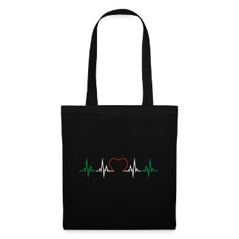 Battement de coeur Italie - Sac en tissu - noir - Devant