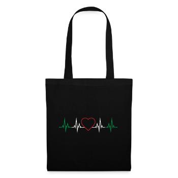 Battement de coeur Italie - Sac en tissu - noir - Devant