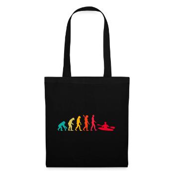 Evolution Graphic Kayaking Canoe Rowing Rower Padd - Stoffbeutel - Schwarz - Vorne