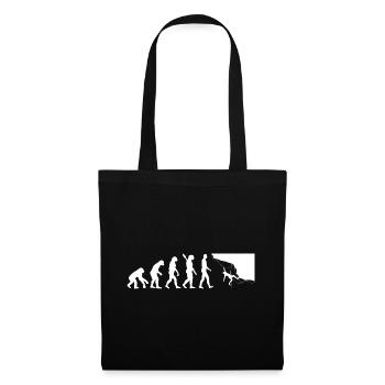 Evolution Graphic Climbing Climber Bouldering Boul - Stoffbeutel - Schwarz - Vorne