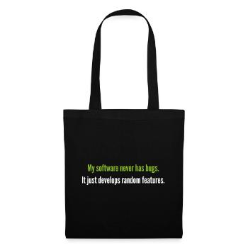 Mon logiciel n’a jamais de bugs - Sac en tissu - noir - Devant