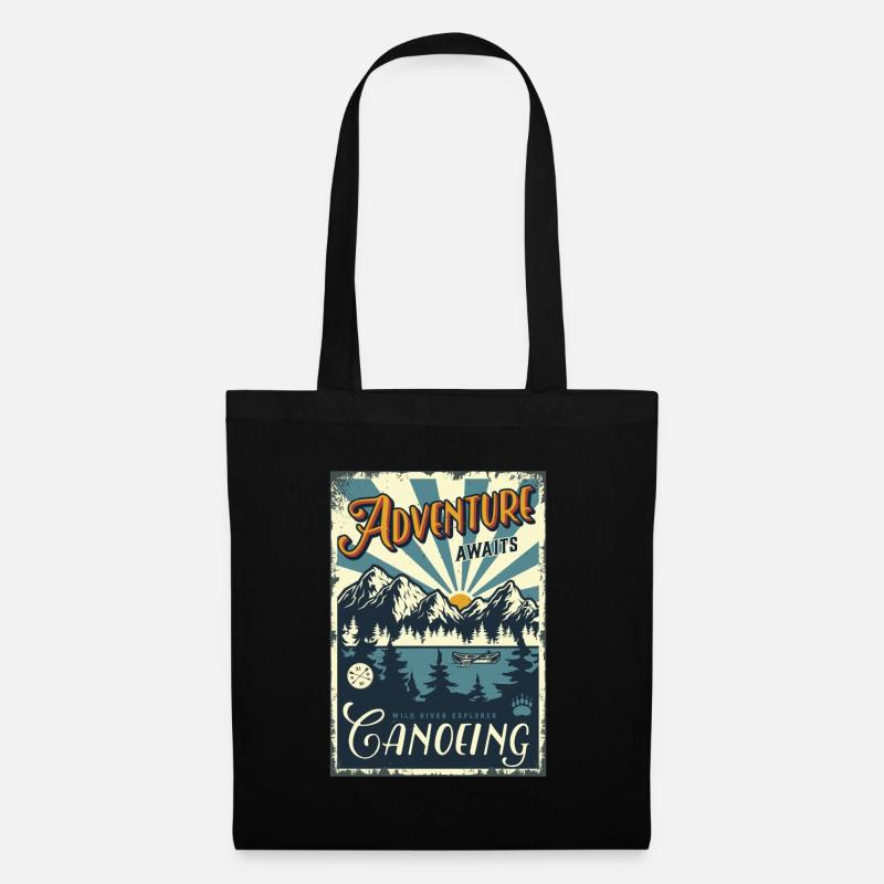 canoe kayak canoe canoeing - Tote Bag - black
