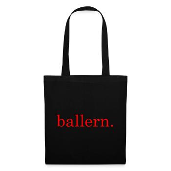 Ballern rot - Stoffbeutel - Schwarz - Vorne