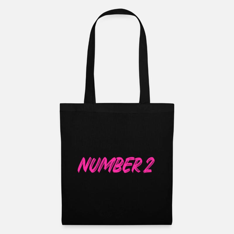 Number 2 - zwei - zweiter - zweite - 2 - Nummer 2 - Stoffbeutel - Schwarz